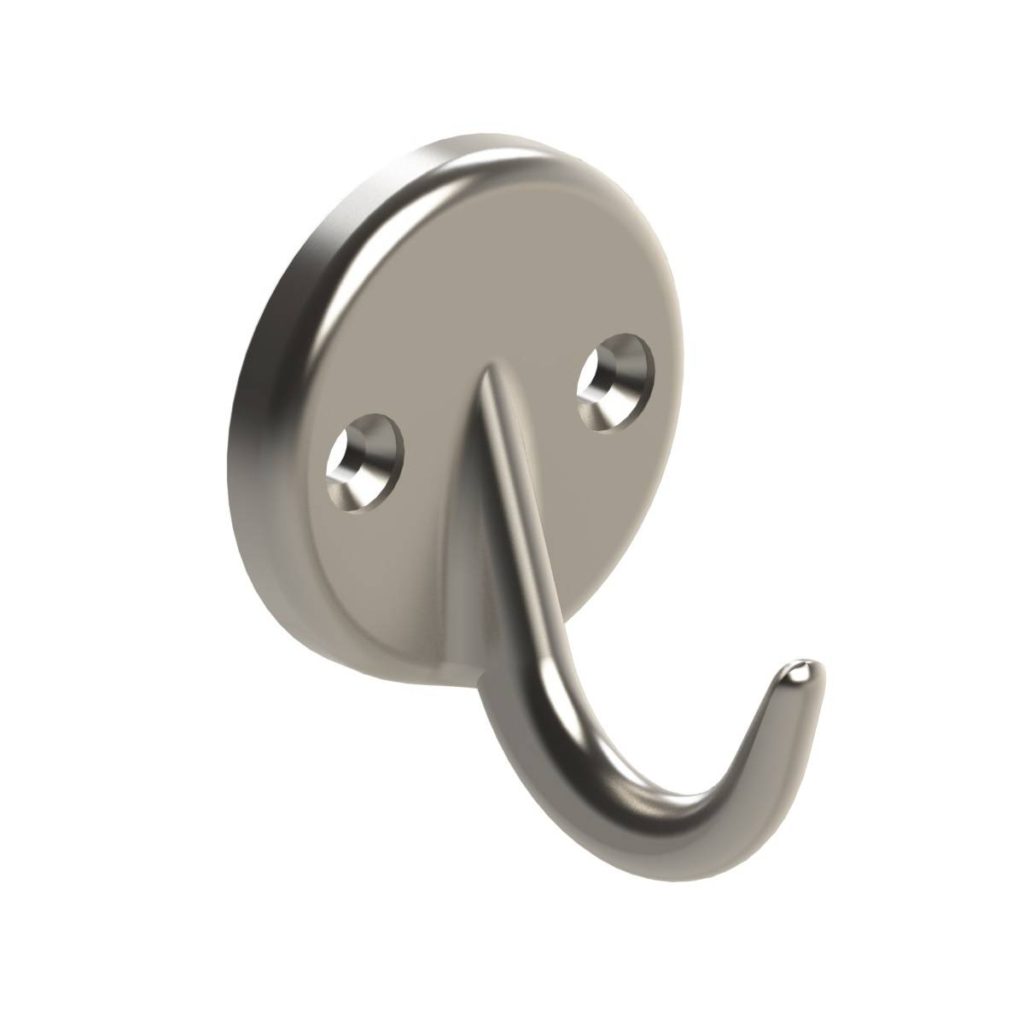 Round robe Hook - Satin chrome