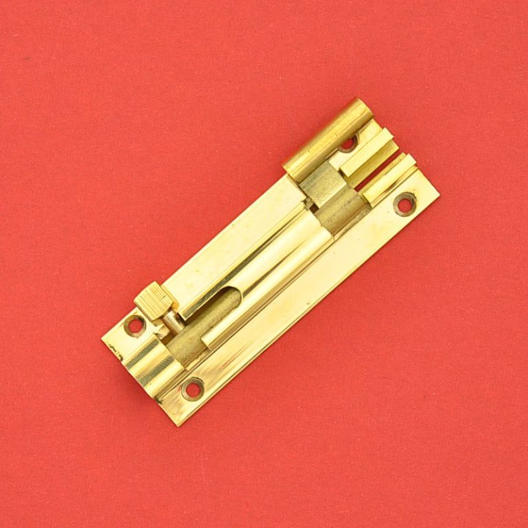 Bolt offset 75mm Polished Brass